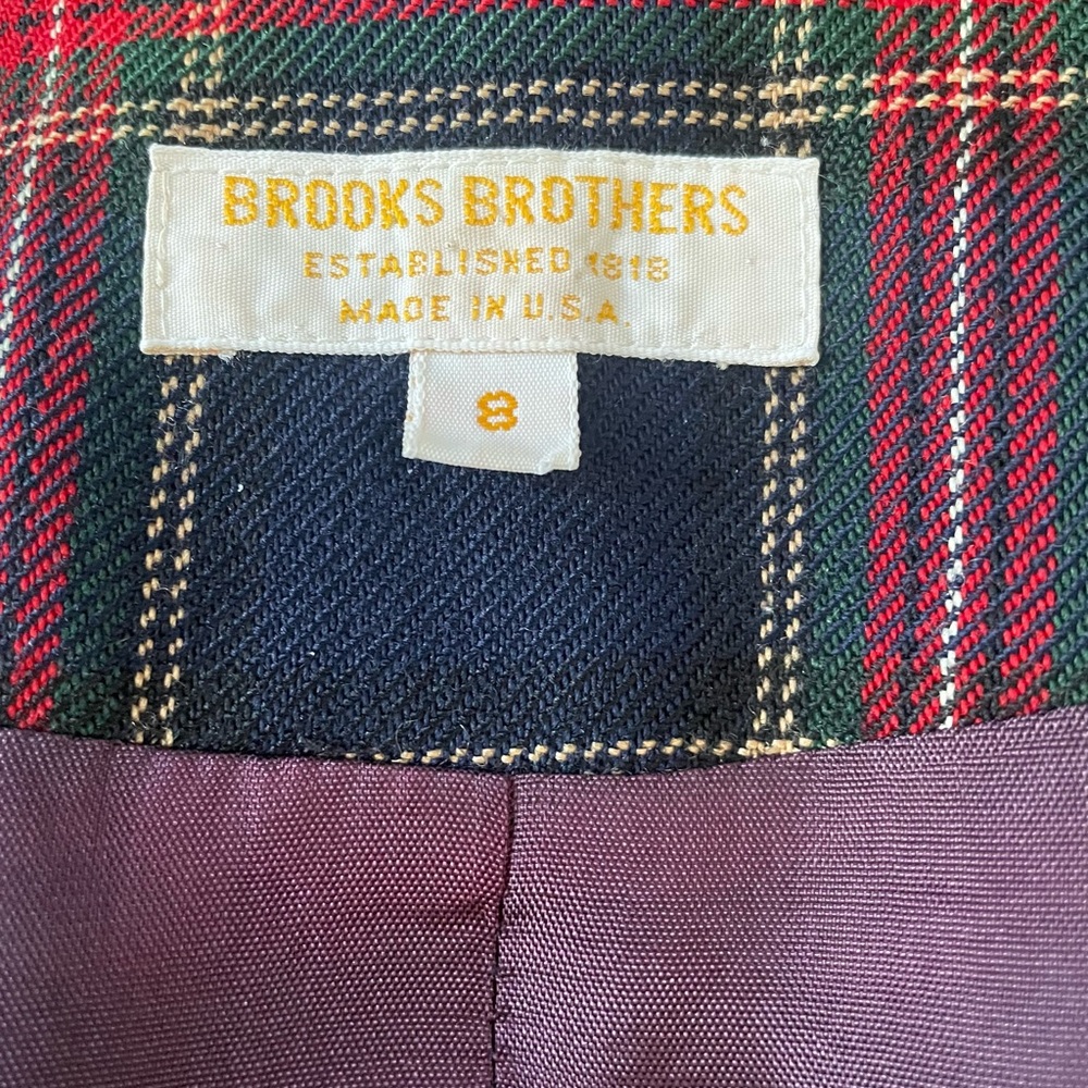 Brooks Brothers Vintage Tartan Plaid Wool Blazer - Picture 5 of 5